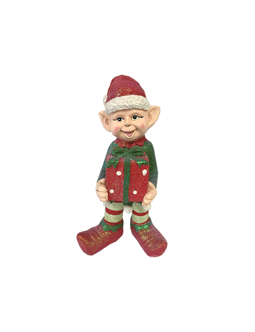 BOY ELF HOLDING GIFT