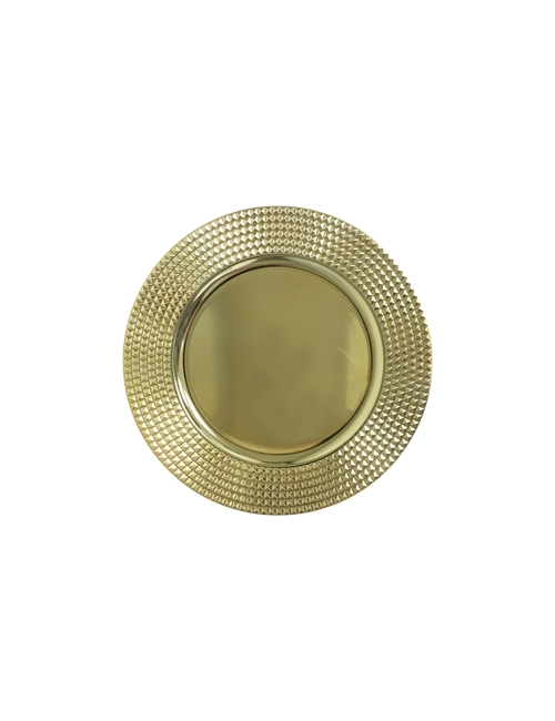 CHARGER PLATE - GOLD PYRAMID SV0605