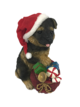 22CMH RESIN GERMAN SHEPERD IN SANTA HAT