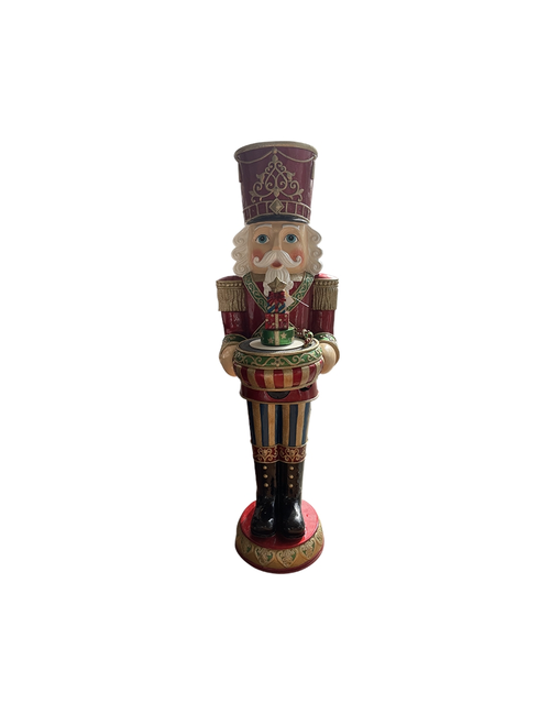 LED NUTCRACKER W GIFT BOX, MUSIC & MOVING