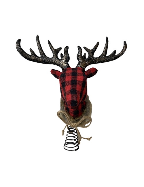 TARTAN DEER TREE TOPPER