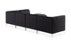 Black Ribbed Velvet Corner Sofa