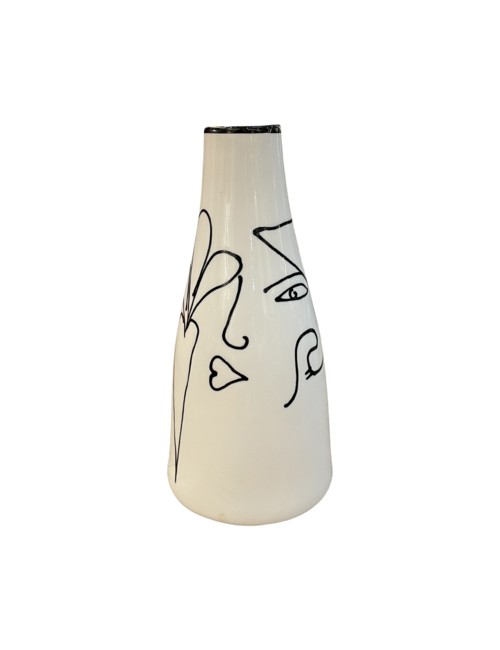 CONICAL LINE ART VASE