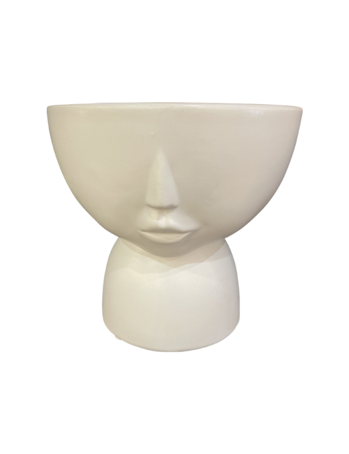 White face vase on stand