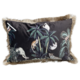 BLACK VELVET RECTANGLE MONKEY CUSHION