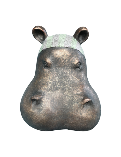 Hippo Head Figurine