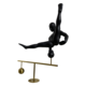 Gymnast on gold bar