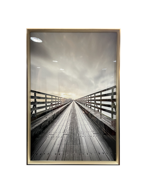 80CM X 120CM JETTY IN BLACK/SILVER FRAME