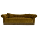 FRINGED VELVET 3 SEAT SOFA