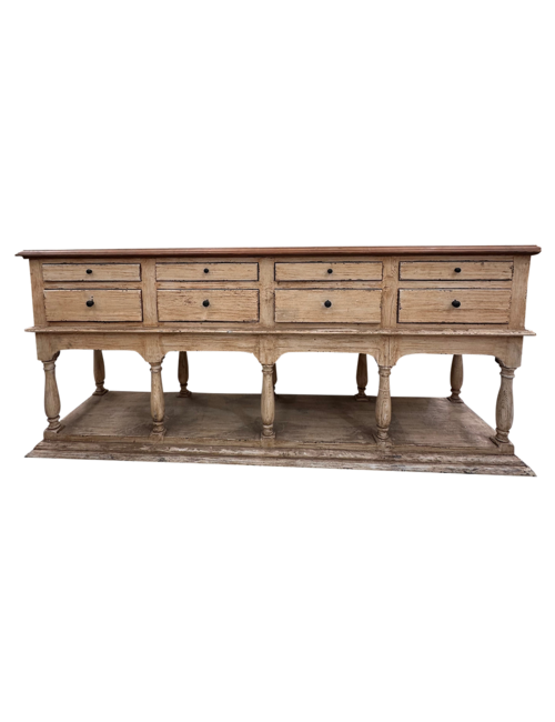 AGED CREAM FRENCH COUNTRY SIDEBOARD