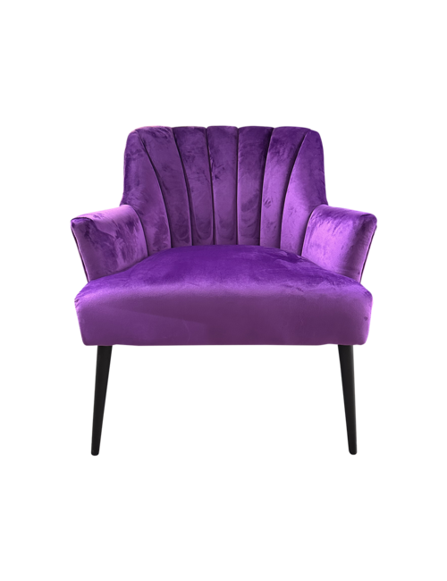 lilly chair in purple velvet