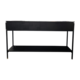 140cml Black Oak veneer black metal console