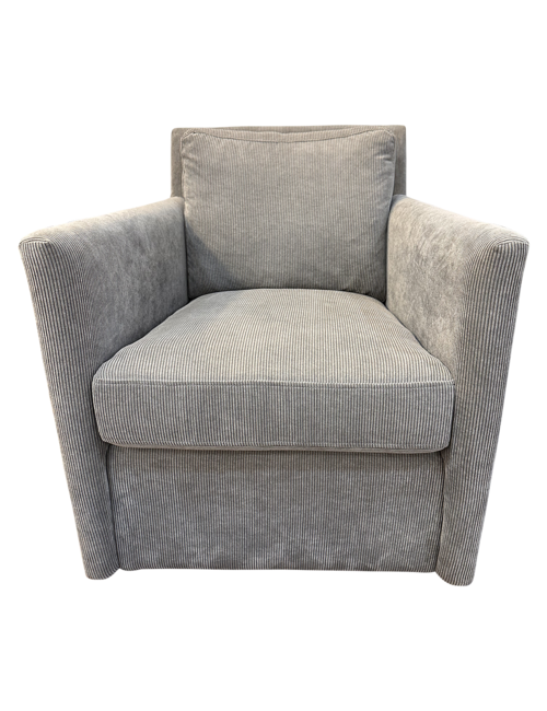 Grey Cord Swivel ARMCHAIR