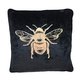 Black/Gold velvet Bee cushion