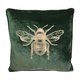 Green/Gold velvet Bee cushion