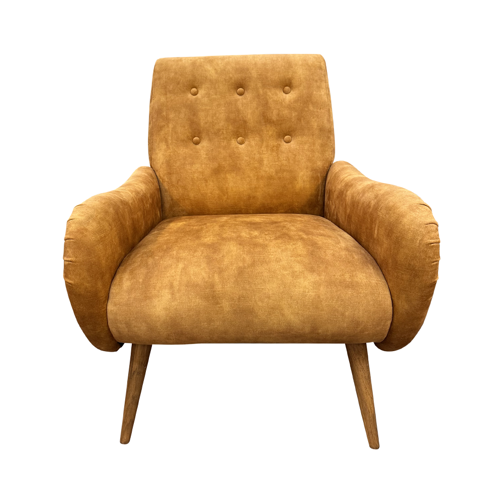 Velvet armchair best sale gold legs