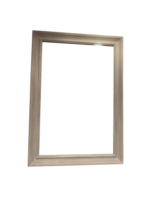 Oyster Grey Framed Mirror