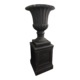 Tall Black Urn on base