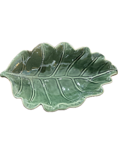 Large green leaf plate