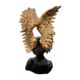 Gold wings on head sculpture