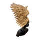 Gold wings on head sculpture