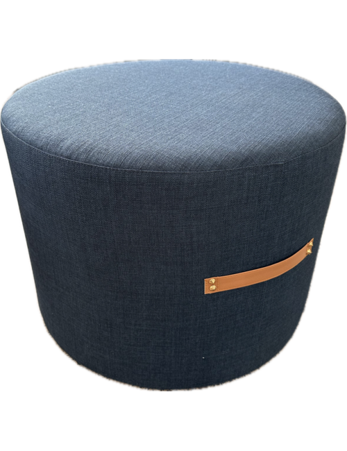 54cmd Blue fabric ottoman