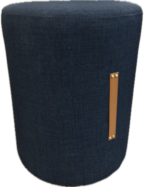 40cmd Navy fabric ottoman