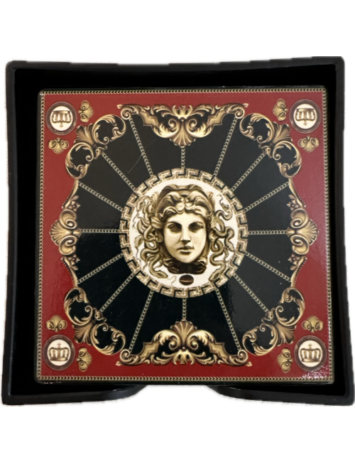 11cmsq set4 Red medusa coasters