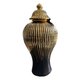 42cmh Black and Gold temple jar