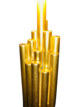 GOLD TUBE TABLE LAMP