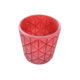 RED FROSTED DIAMOND LARGE VOTIVE HOLDER