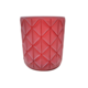 RED FROSTED DIAMOND LARGE VOTIVE HOLDER