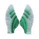 90CML SILVER/GREEN WINGS - PAIR