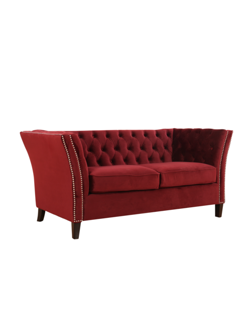 SEBASTION DARK RED 2 SEAT SOFA