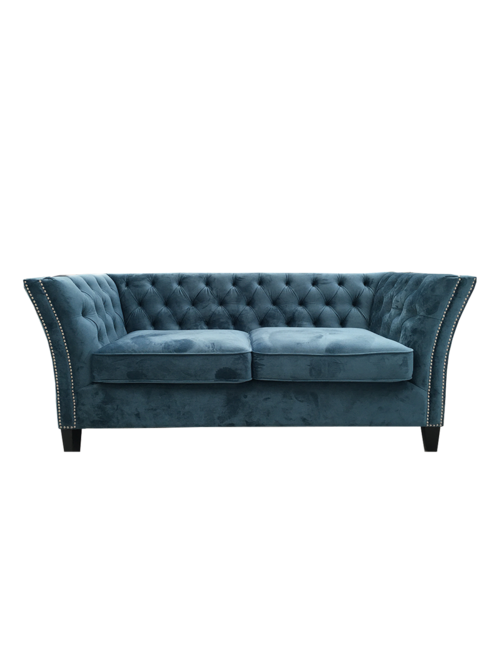 SEBASTION DARK AQUA 3 SEAT SOFA