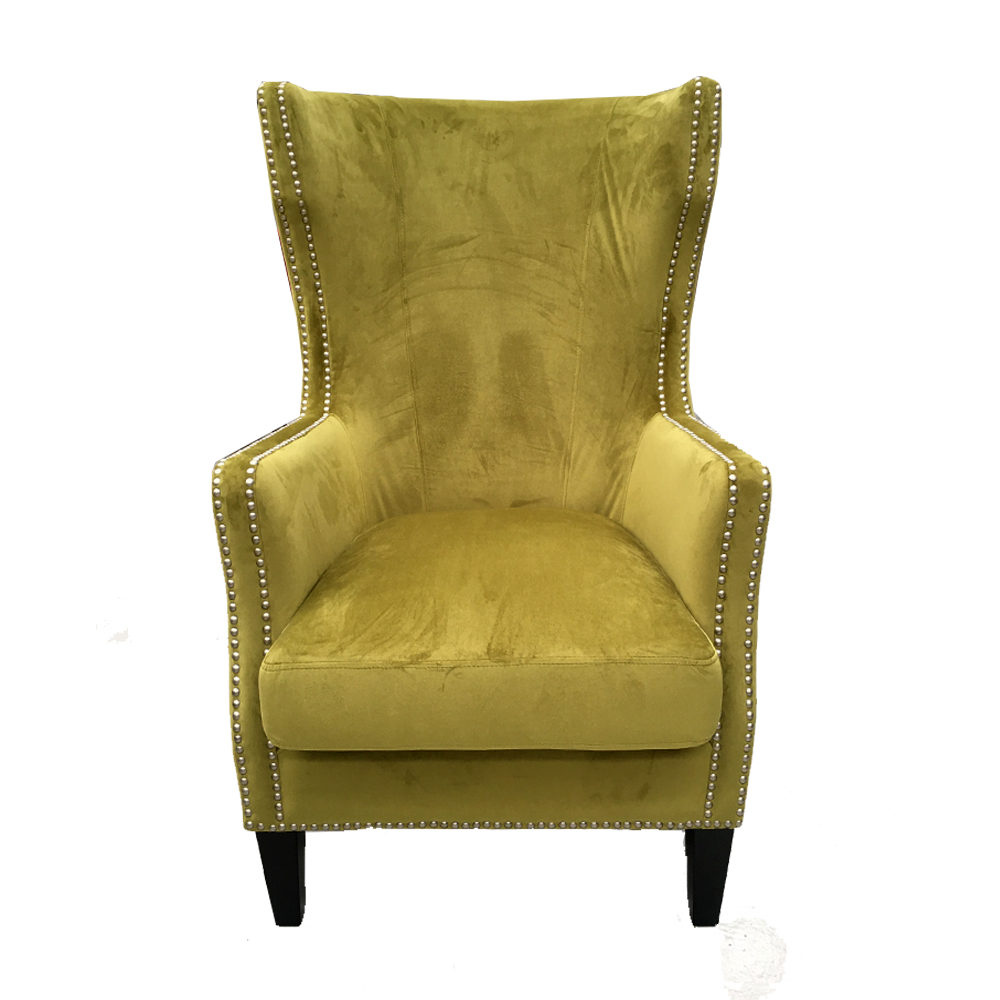 Lime green best sale wingback chair