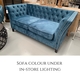 SEBASTION DARK AQUA 3 SEAT SOFA