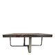 120CML RECYCLED ELM AND STAINLESS BAHAMA COFFEE TABLE