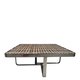 120CML RECYCLED ELM AND STAINLESS BAHAMA COFFEE TABLE