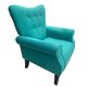 HANA CHAIR IN DARK AQUA FABRIC