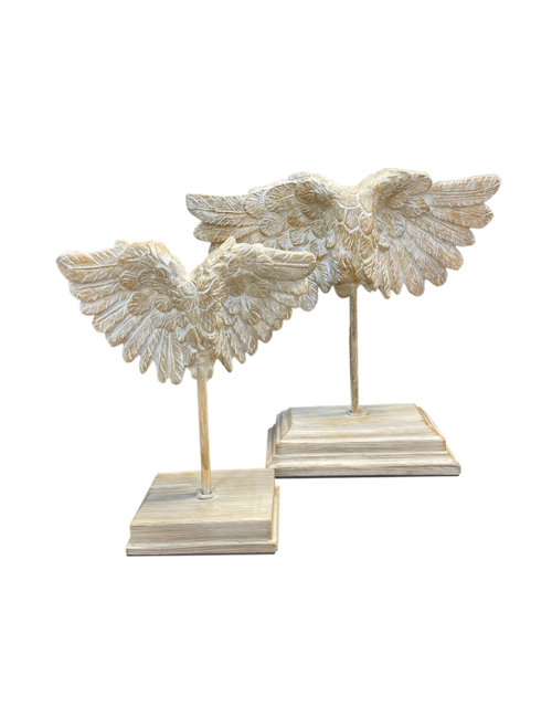 SET 2 RESIN WINGS ON STANDS