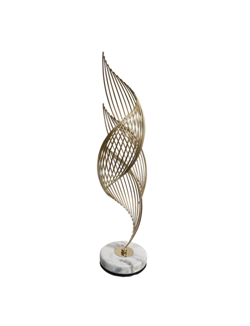 LARGE GOLD SPIRAL VORTEX SCULPTURE