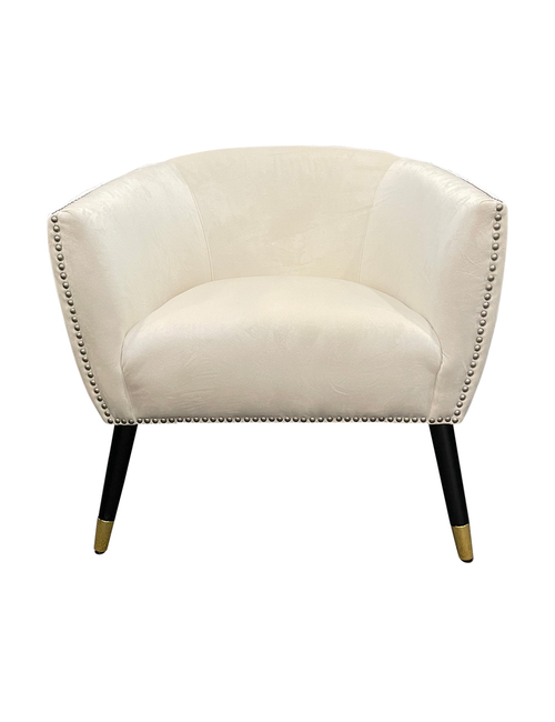 ELISE CHAIR IN WHITE VELVET