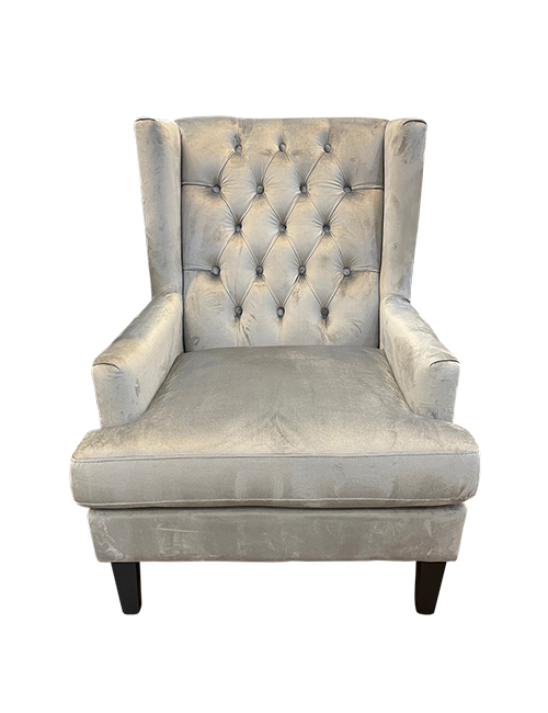 silver grey armchairs