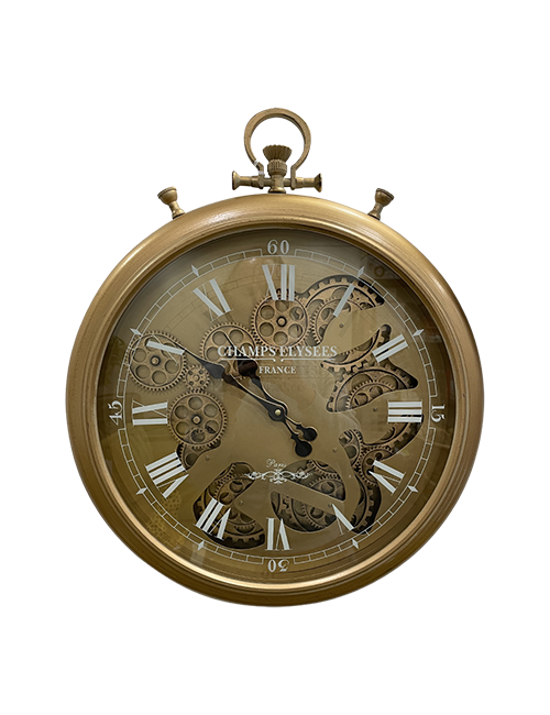 GOLD TIMER COG CLOCK