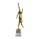 Gold Man Holding Lady Up Statue