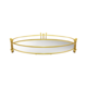 LARGE ROUND GOLD BUCKLE DISPLAY MIRROR BASE