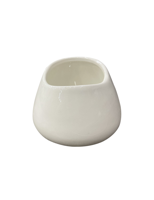 9CMH WHITE STONE SHAPE VASE