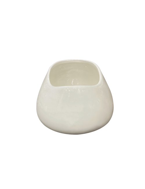 10.5CMH WHITE STONE SHAPE VASE