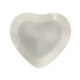 MED WHITE HEART PLATE